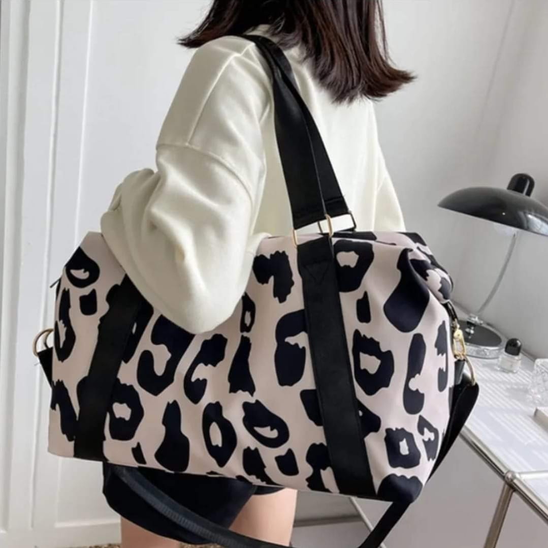 Black Animal Print Travel Bag PRE ORDER