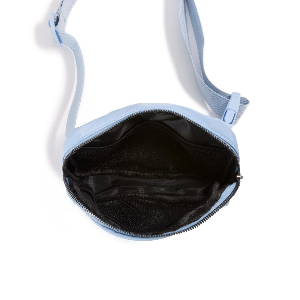 Light Blue Basics Cross Body Nylon Belt Bag