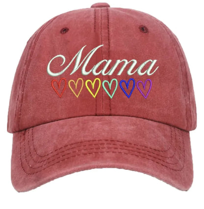 Mama Rainbow Heart Hats ( click for all colors)