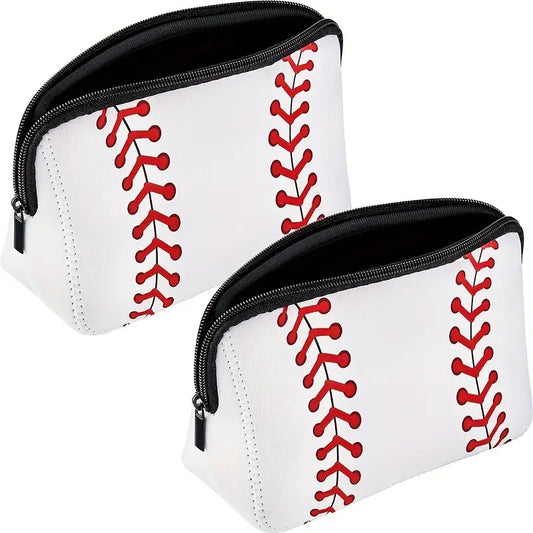 Baseball Canvas Zip Up Bags