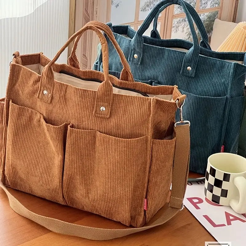 Fall Corduroy Tote Bags PRE ORDER 10 Days to Ship