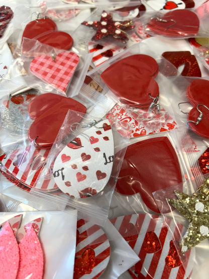 ❤️Grab Bag of Valentines Leather Earrings
