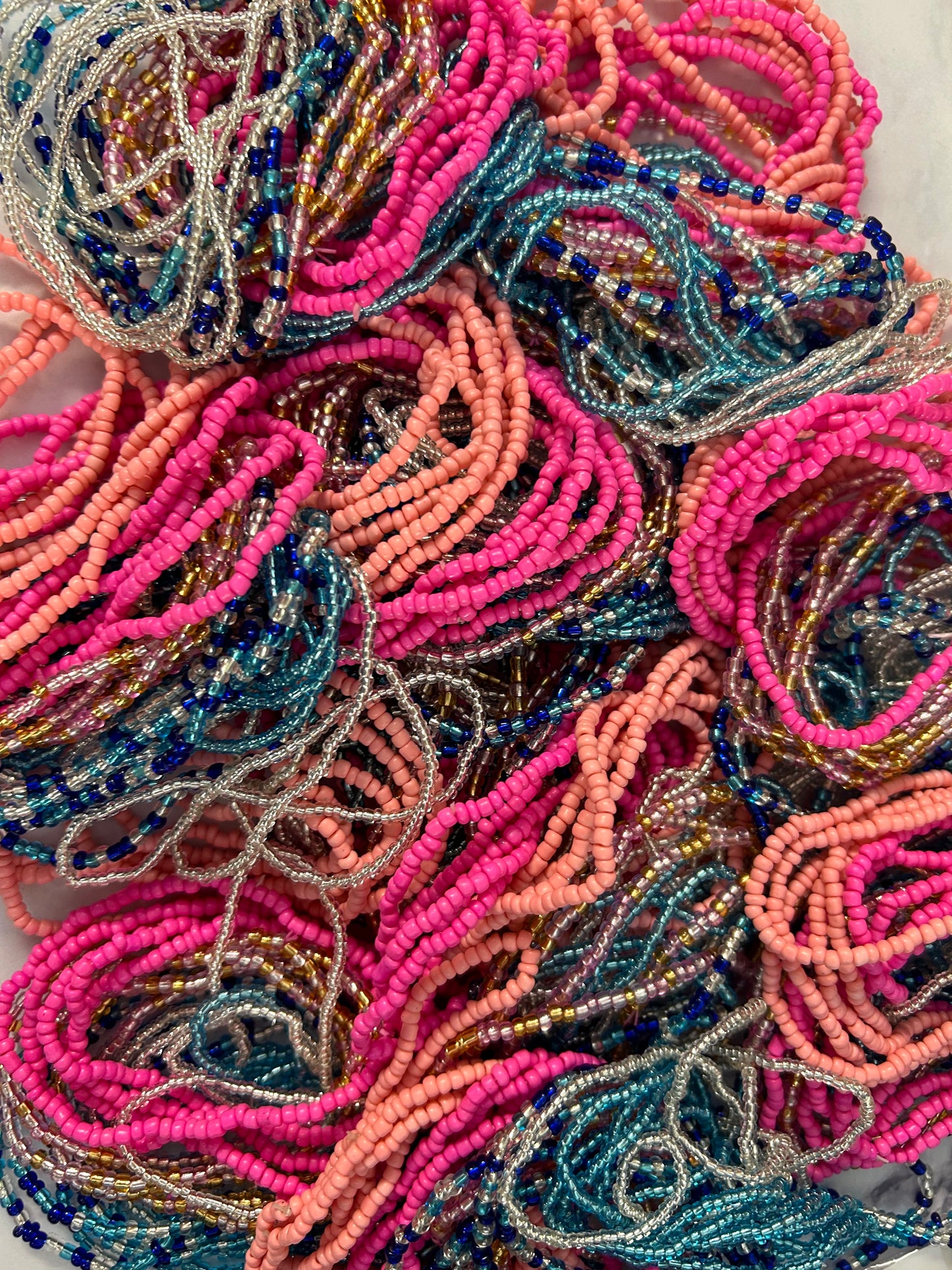 Spring Pink + Blues Mix Stretchy Bracelets!