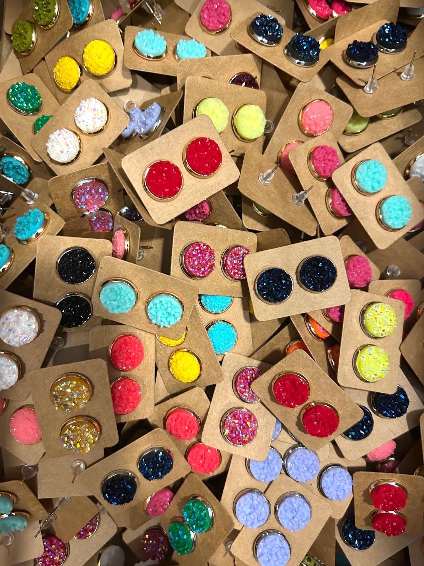 50 Cent Druzy Earrings CRAZY SALE