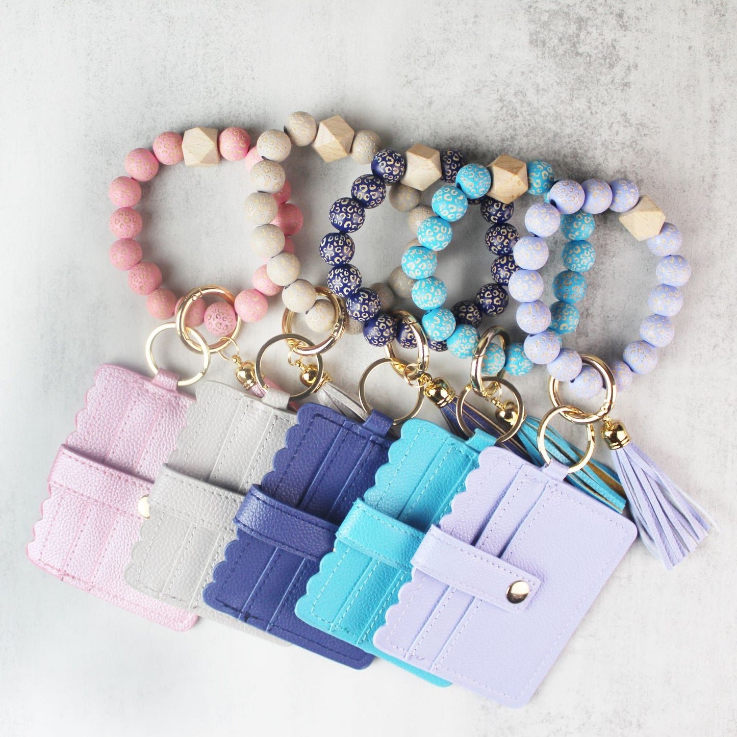 Spring Leather Wallet KeyChains