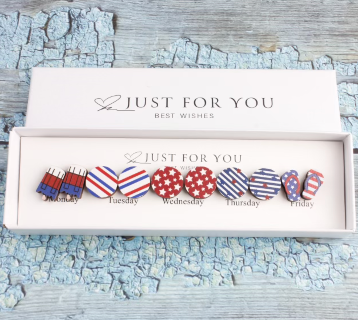 Summer Fun Patriotic Earring Boxes PRE ORDER