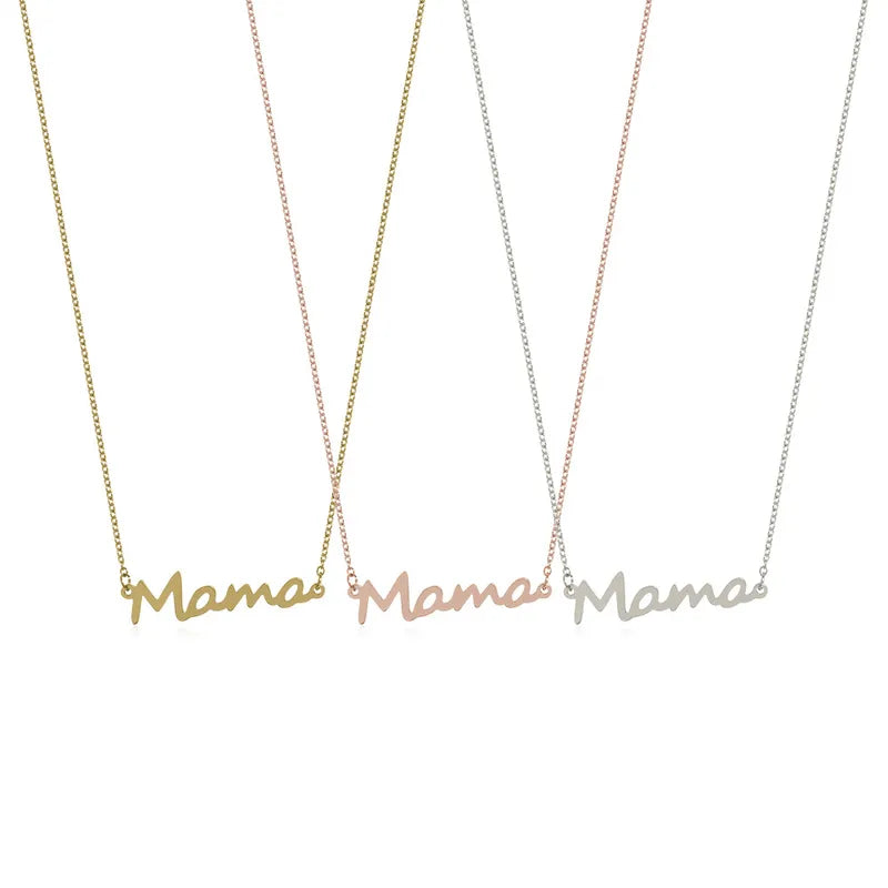 Mama Cursive Necklace