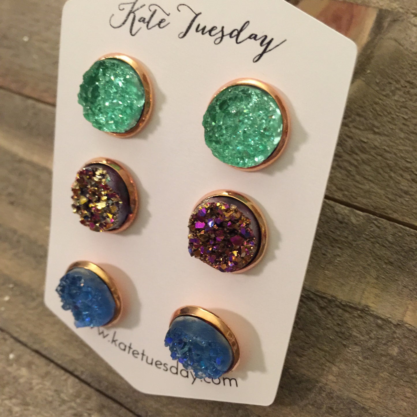 Cherika Set of 12mm Druzy Earrings