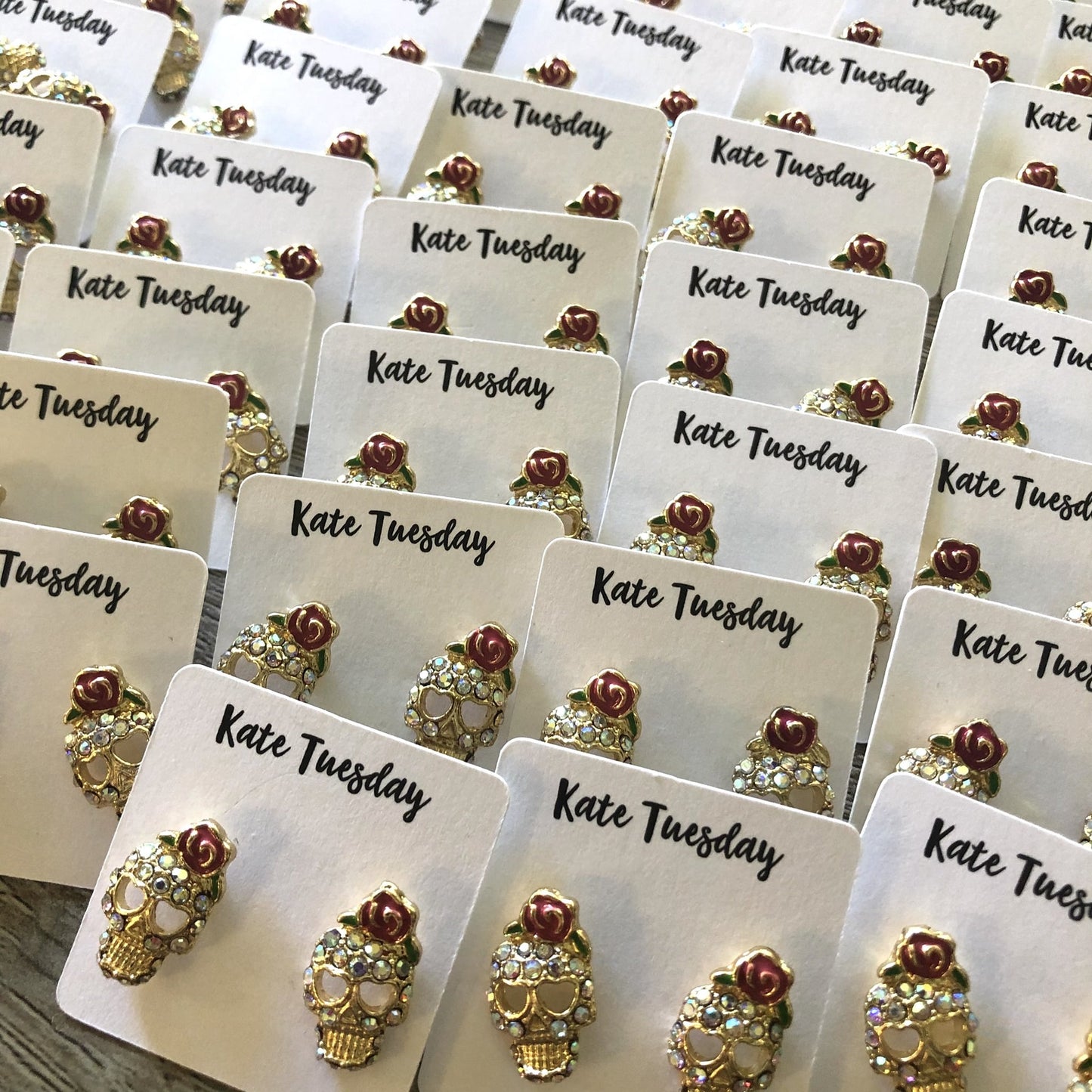 Blingy Skull Stud Earrings