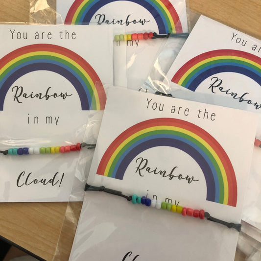Rainbow in My Cloud Bracelets on Cards