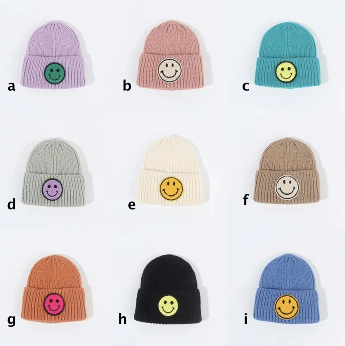 Fun Smiley Face Emblem Hats
