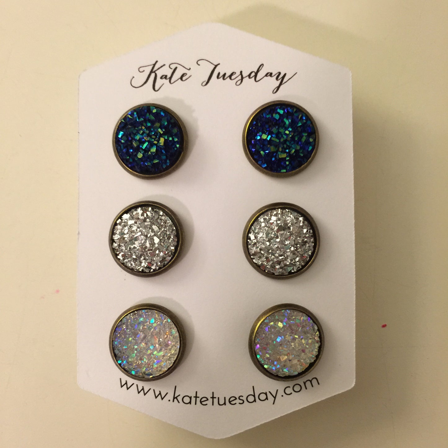 Sparkle Babes Druzy Earrings Set