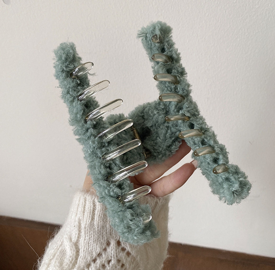 Fuzzy Hair Clips