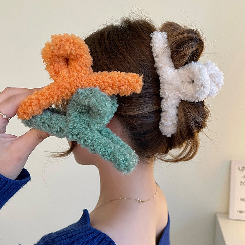 Fuzzy Hair Clips
