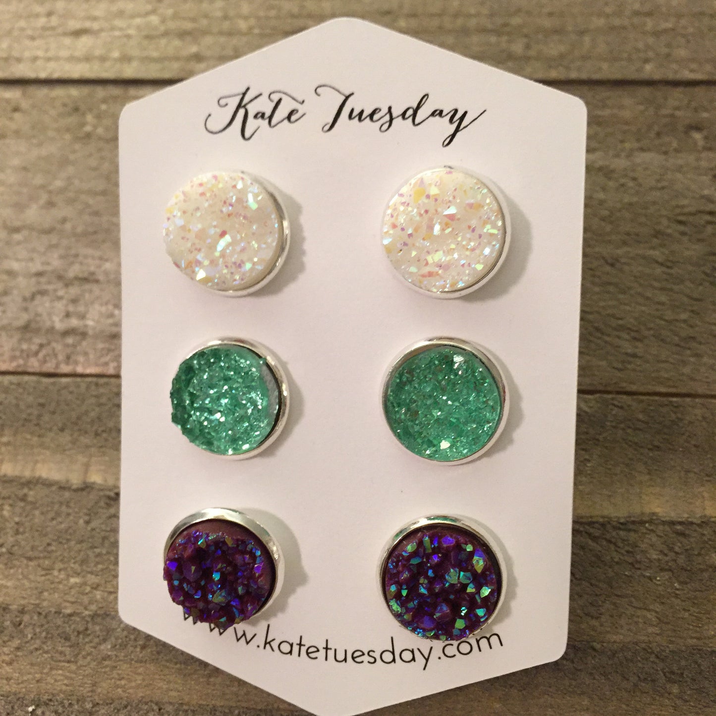 Lilah Set of 12mm Druzy Earrings