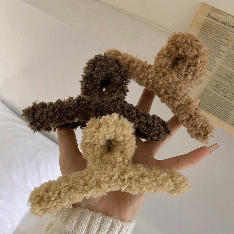 Fuzzy Hair Clips
