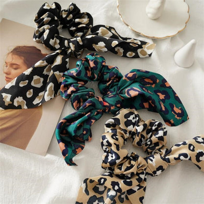 Leopard Print Hair Scrunchies
