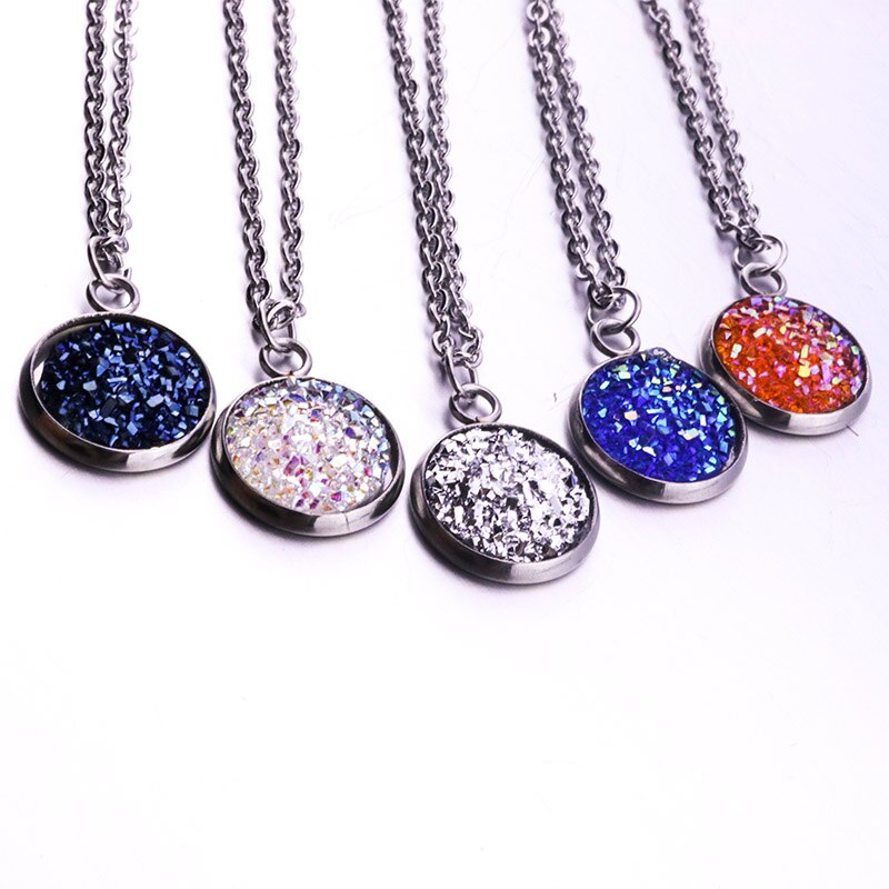 Druzy Necklace Random Grab Bag Bright Colors