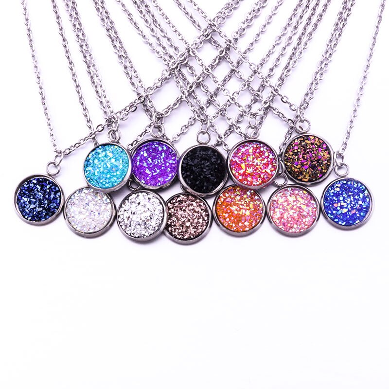 Druzy Necklace Random Grab Bag Bright Colors