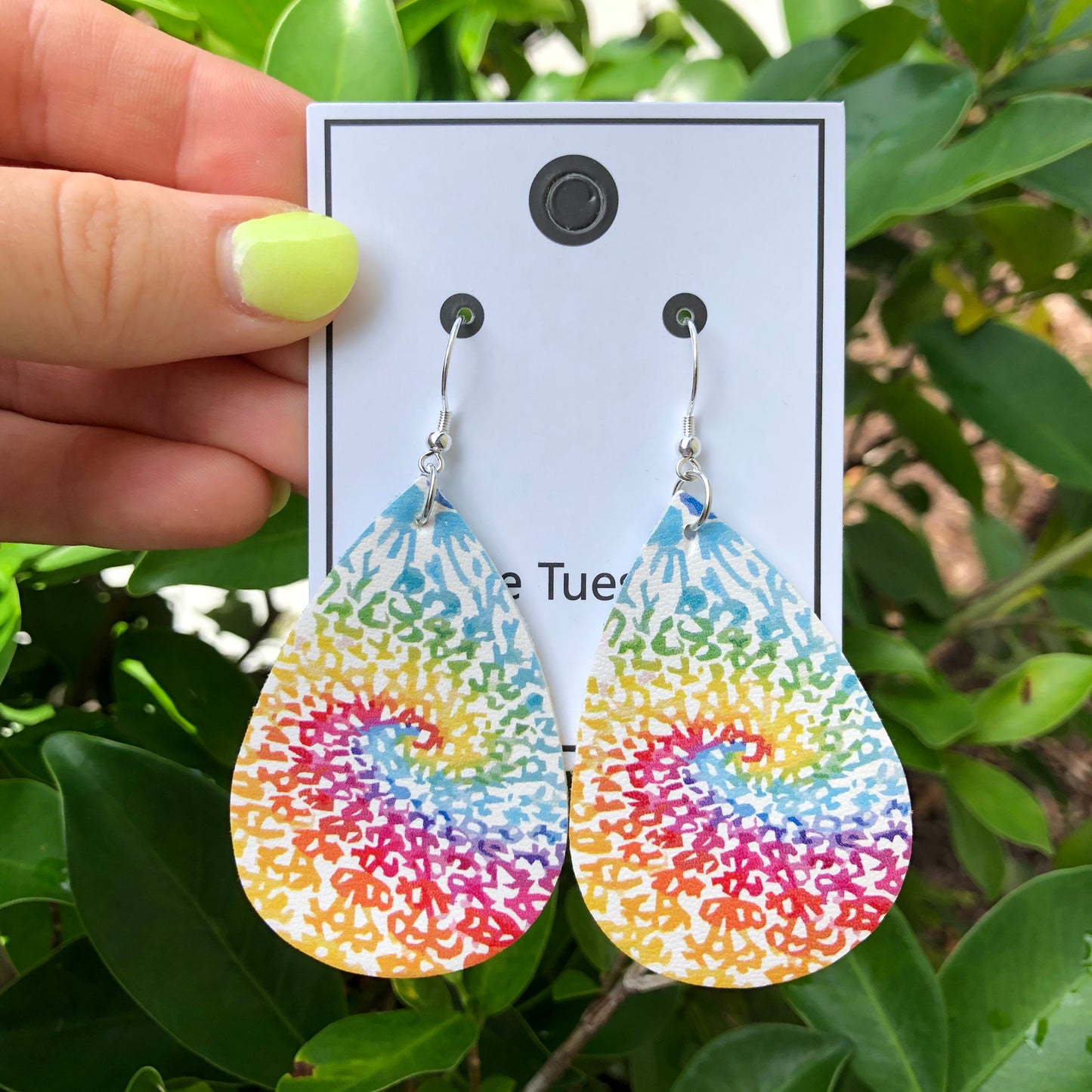 Cheetah Tie Dye Hang Earrings
