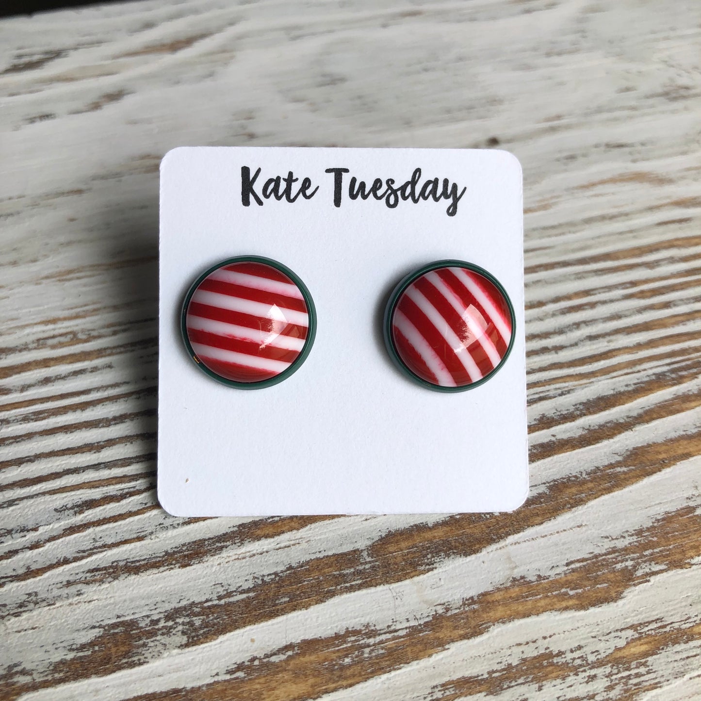 Holiday Glitter Stud Christmas Earrings Box