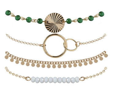 Green Gold Bracelet 4 Piece Set