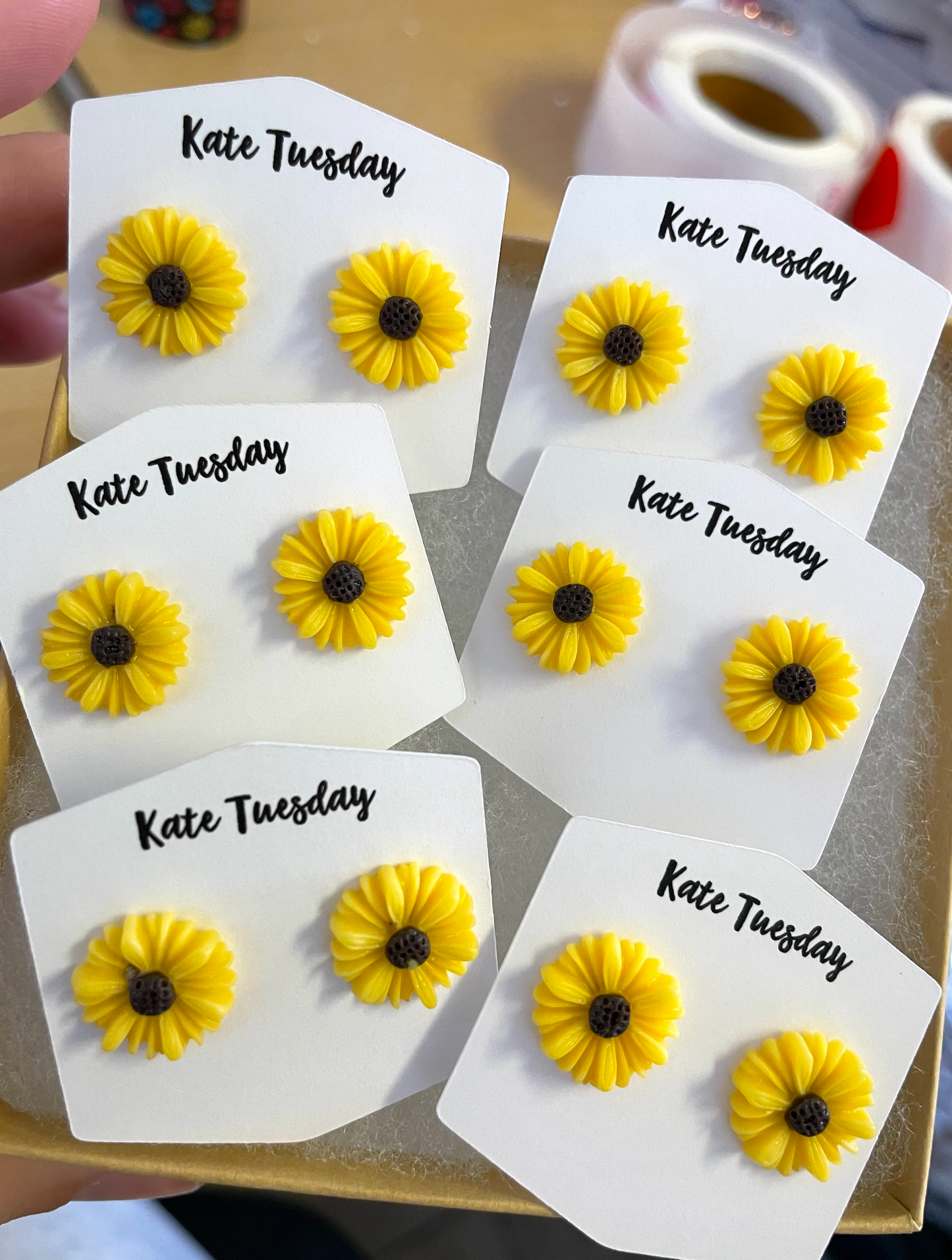 Subscription Little Yellow Sunflower Stud Earrings