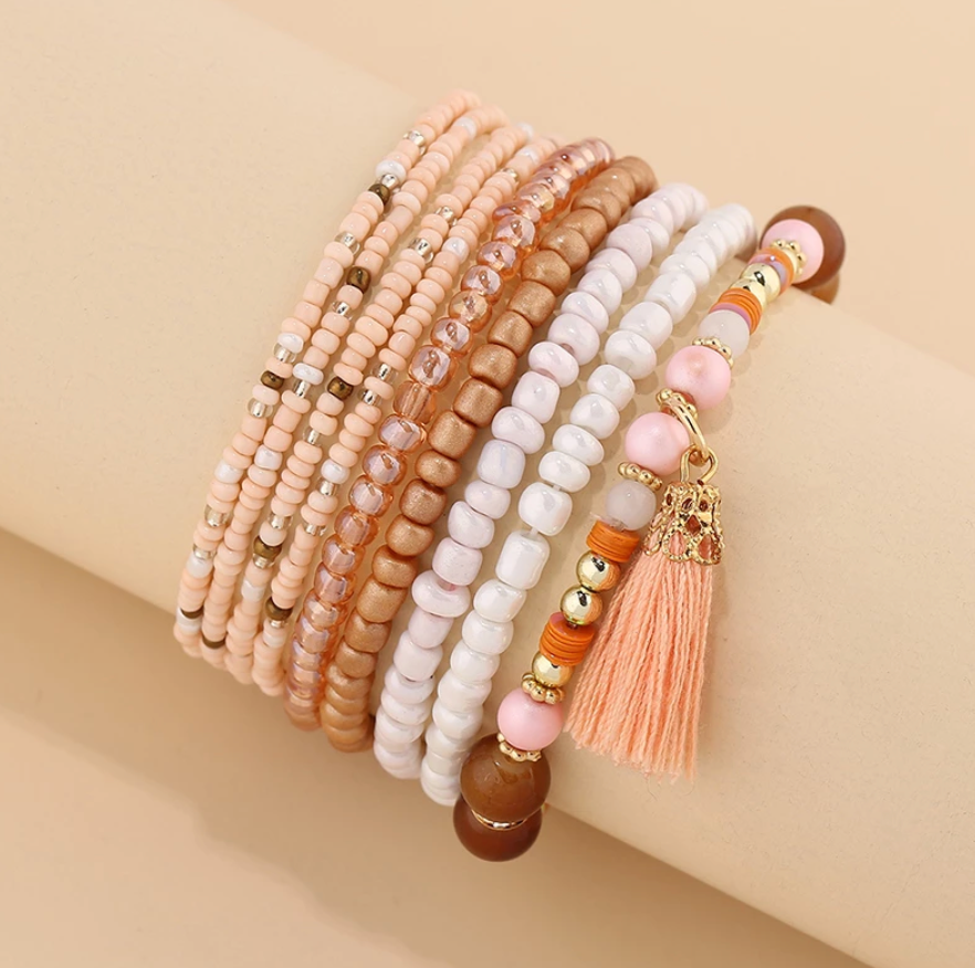 Harvest Beaded Stretchy Bracelet