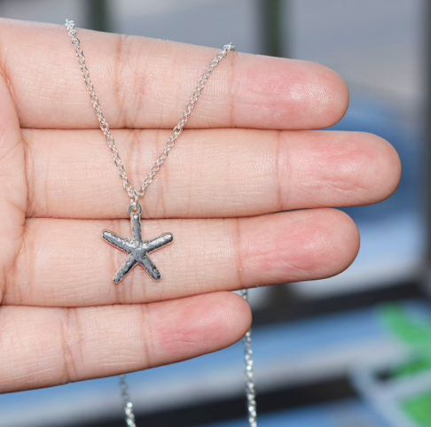 Starfish Necklaces In Silver + Gold