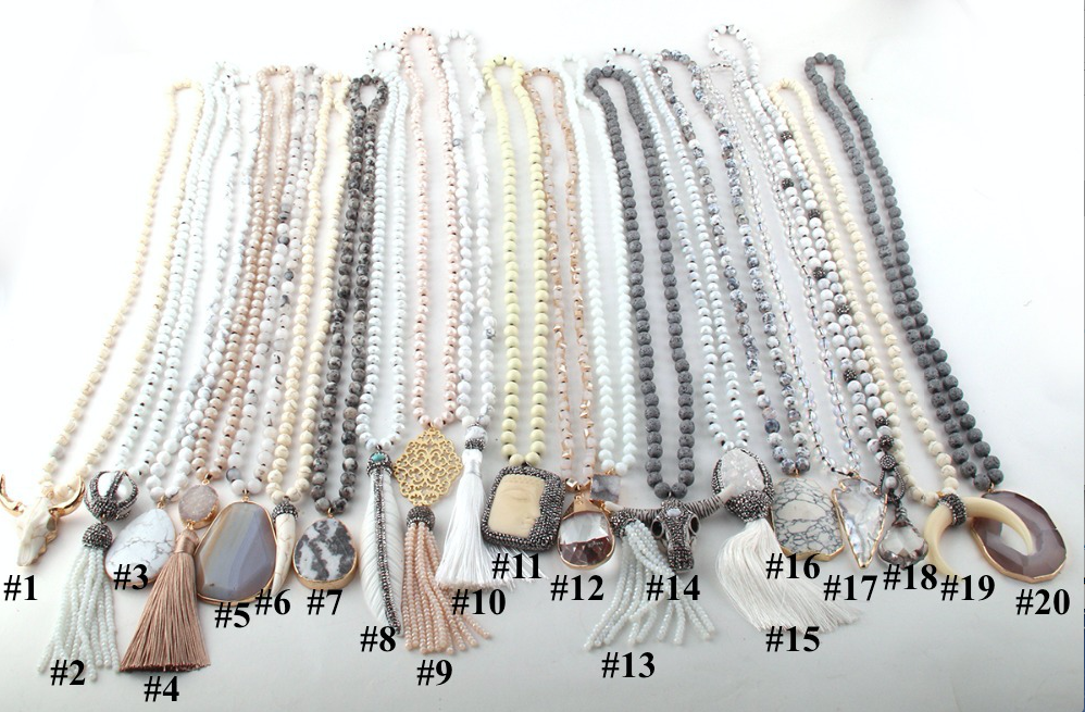 White Statement Piece Necklaces