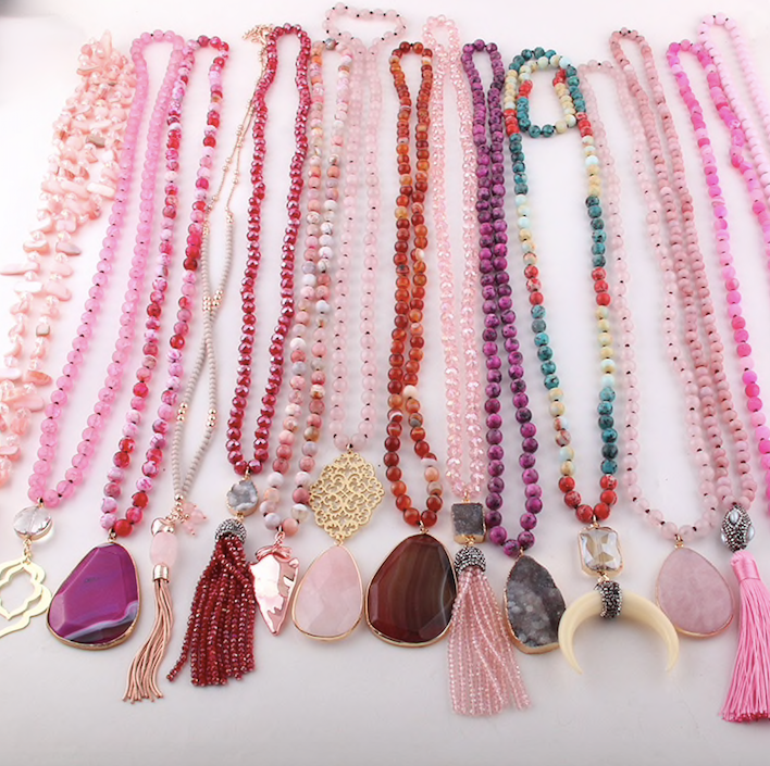 Pink Statement Piece Necklaces