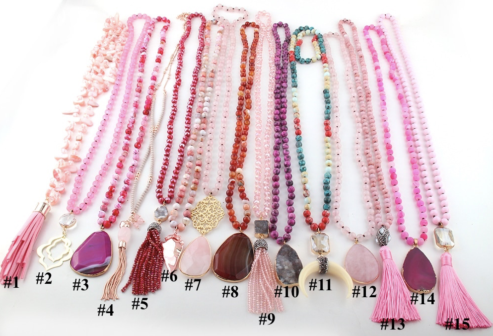 Pink Statement Piece Necklaces