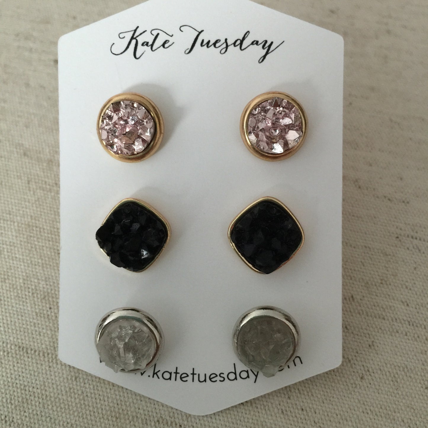Las Vegas Druzy Earrings Set