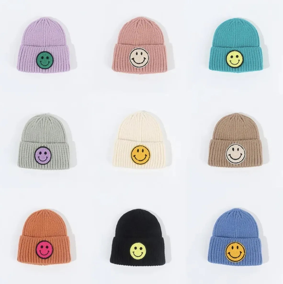 Fun Smiley Face Emblem Hats