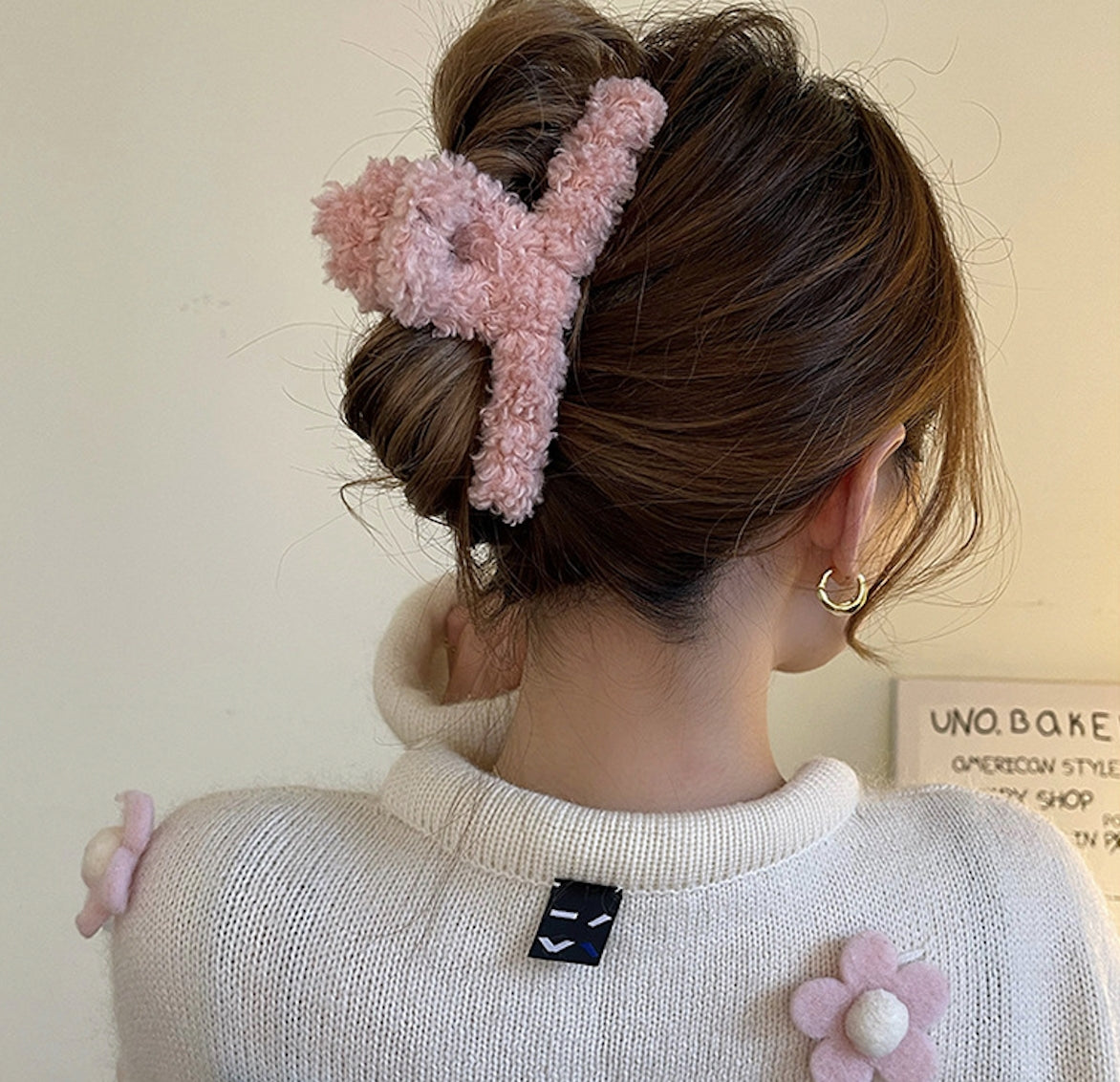 Fuzzy Hair Clips