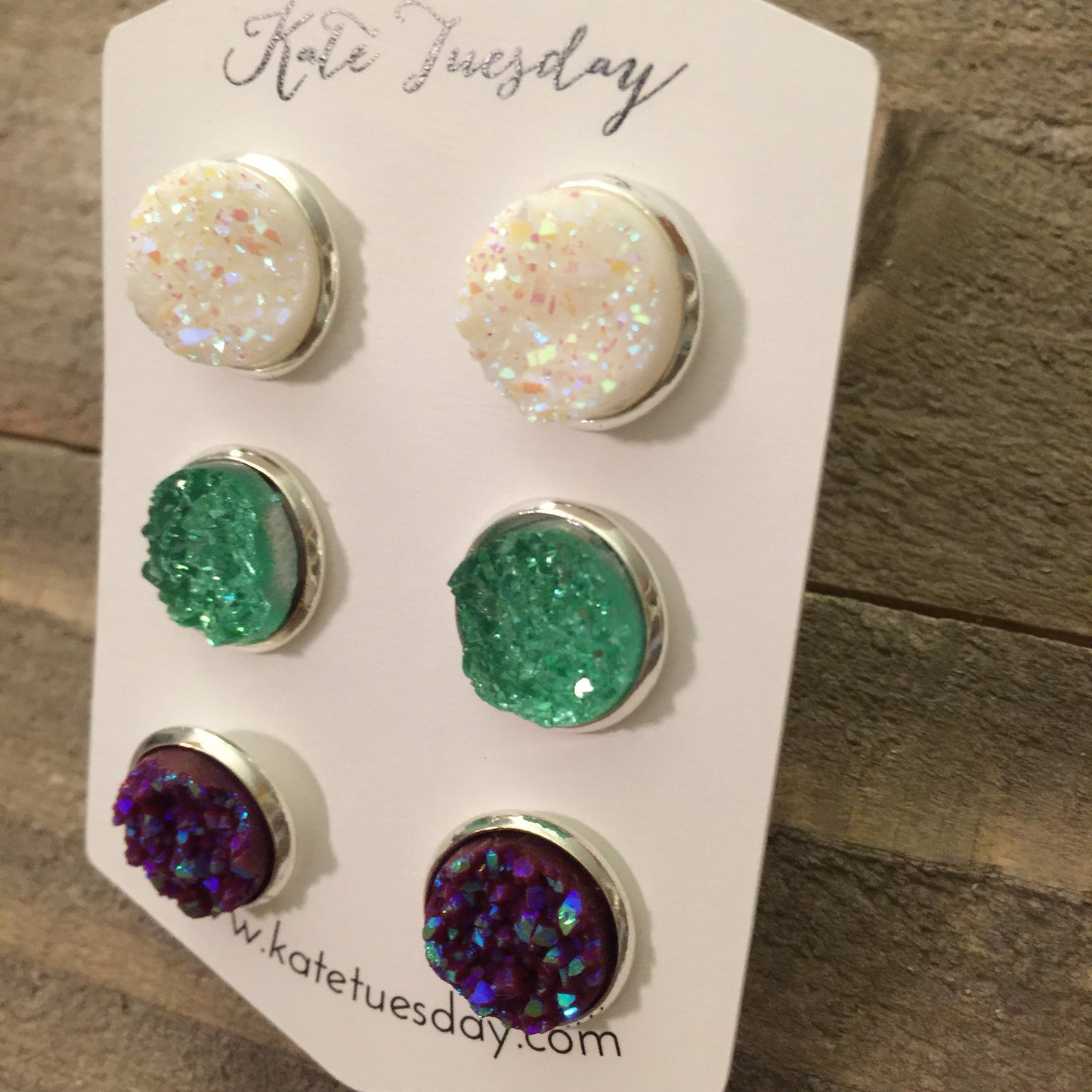 Lilah Set of 12mm Druzy Earrings