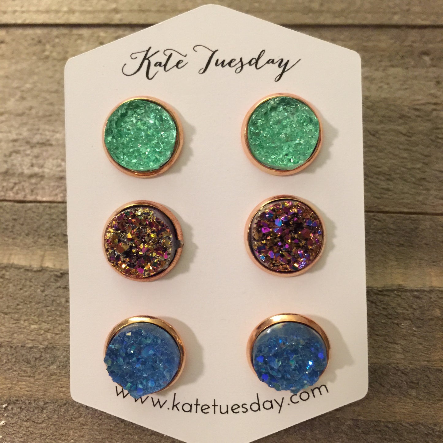 Cherika Set of 12mm Druzy Earrings