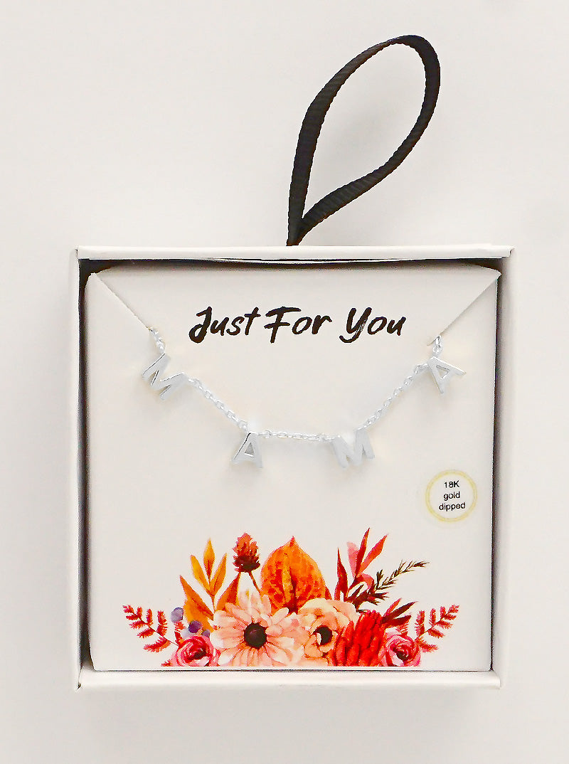 MAMA Silver Bracelet on Card SALE