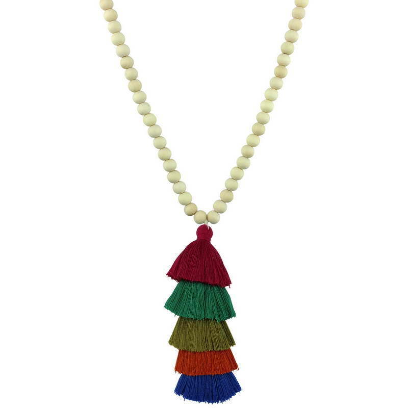 Beaded Tassel Spring Long Necklaces