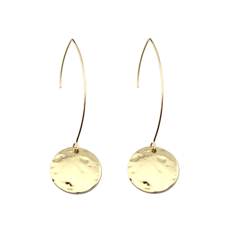 Pressed Metal Hang Earrings