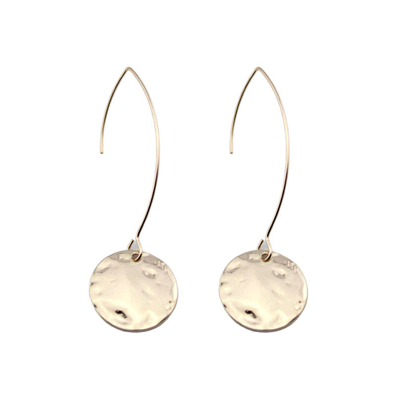 Pressed Metal Hang Earrings