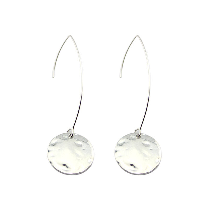 Pressed Metal Hang Earrings