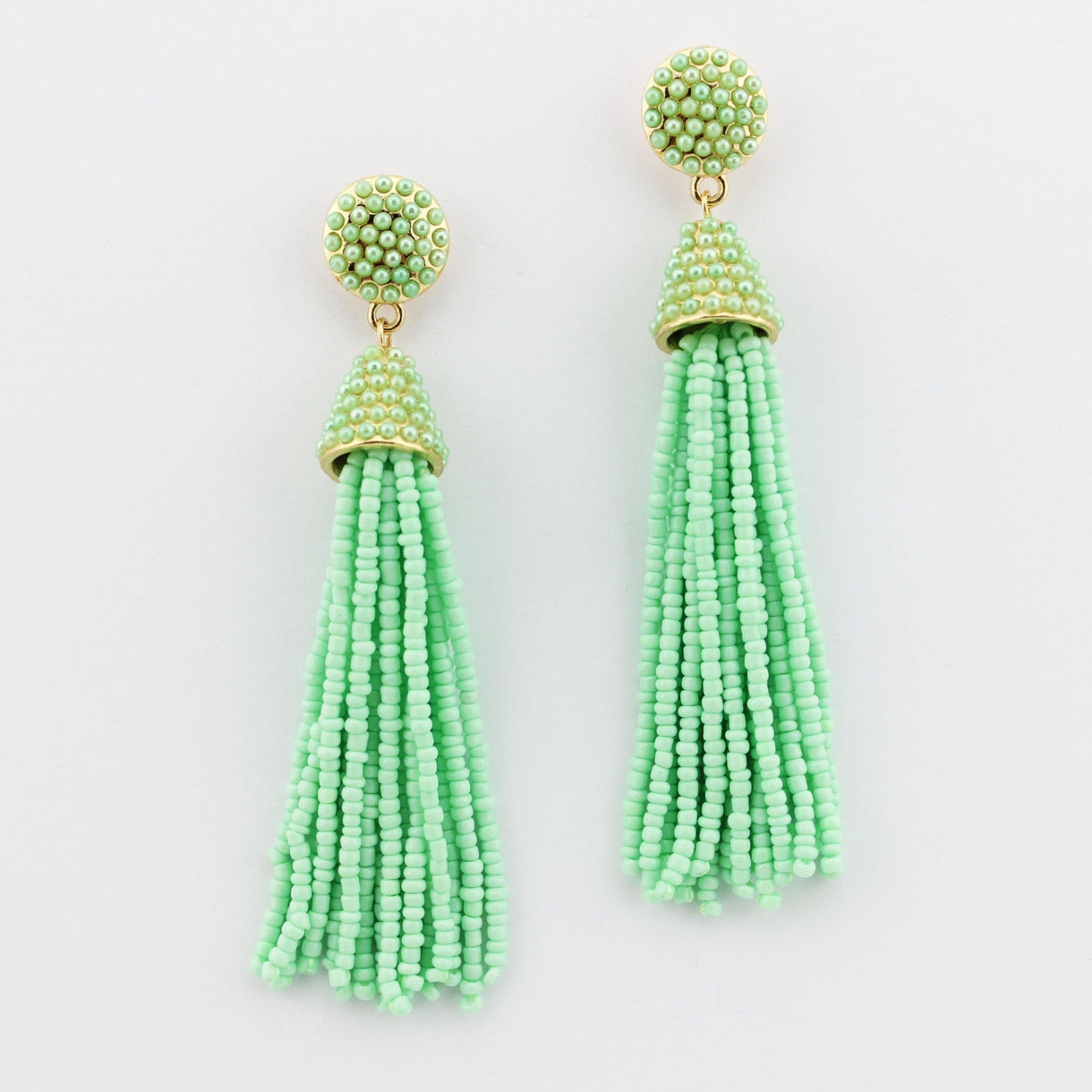 Beaded Tassel Hanging Spring Earrings