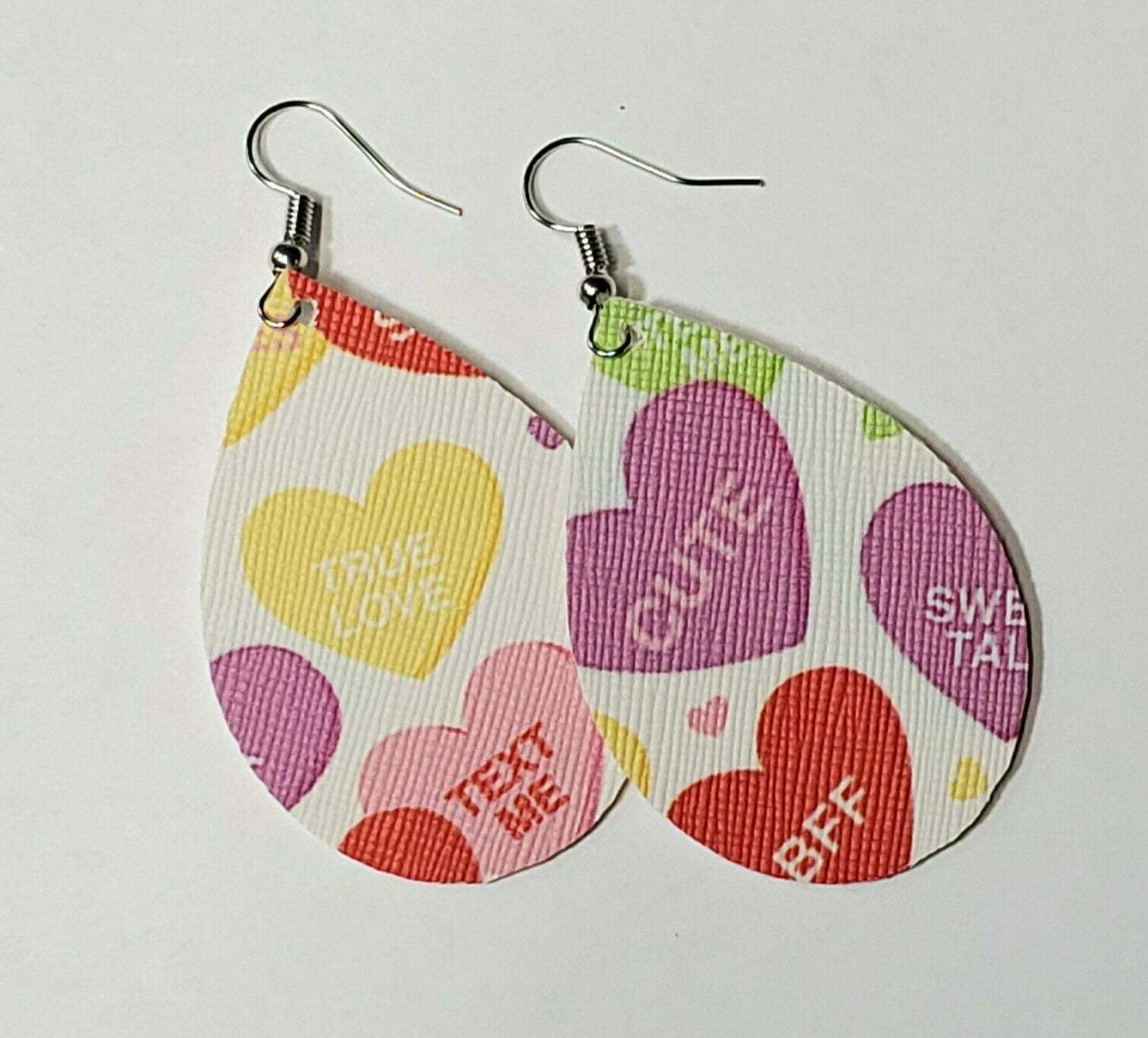 Valentines Cutie Faux Leather Earrings