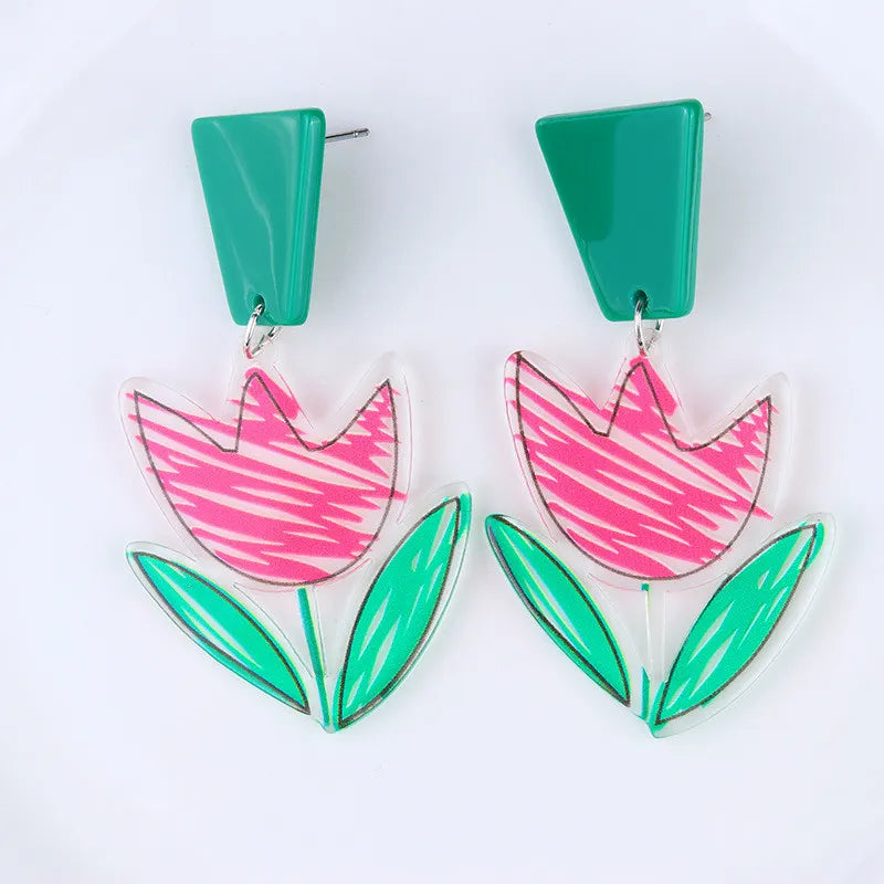 Kate Tuesday Spring Tulip Acrylic Earrings – Kate Tuesday Wholesale