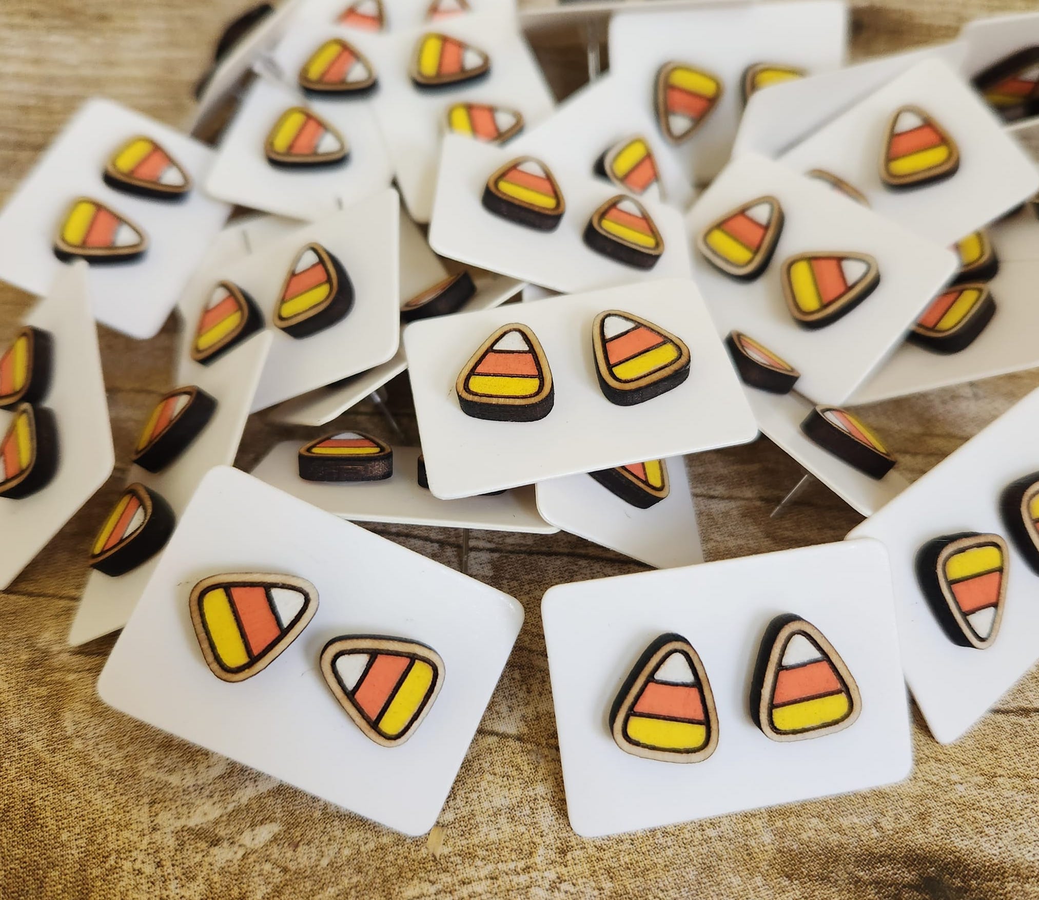 Kate Tuesday Candy Corn Wood Stud Earrings – Kate Tuesday Wholesale