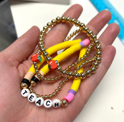 🍎Back to School Teacher Bracelet Sets