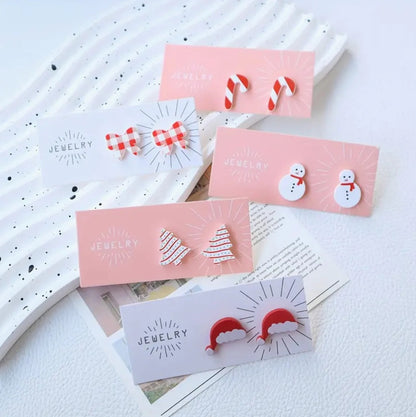 Cutesy Christmas Boxes of Stud Earrings