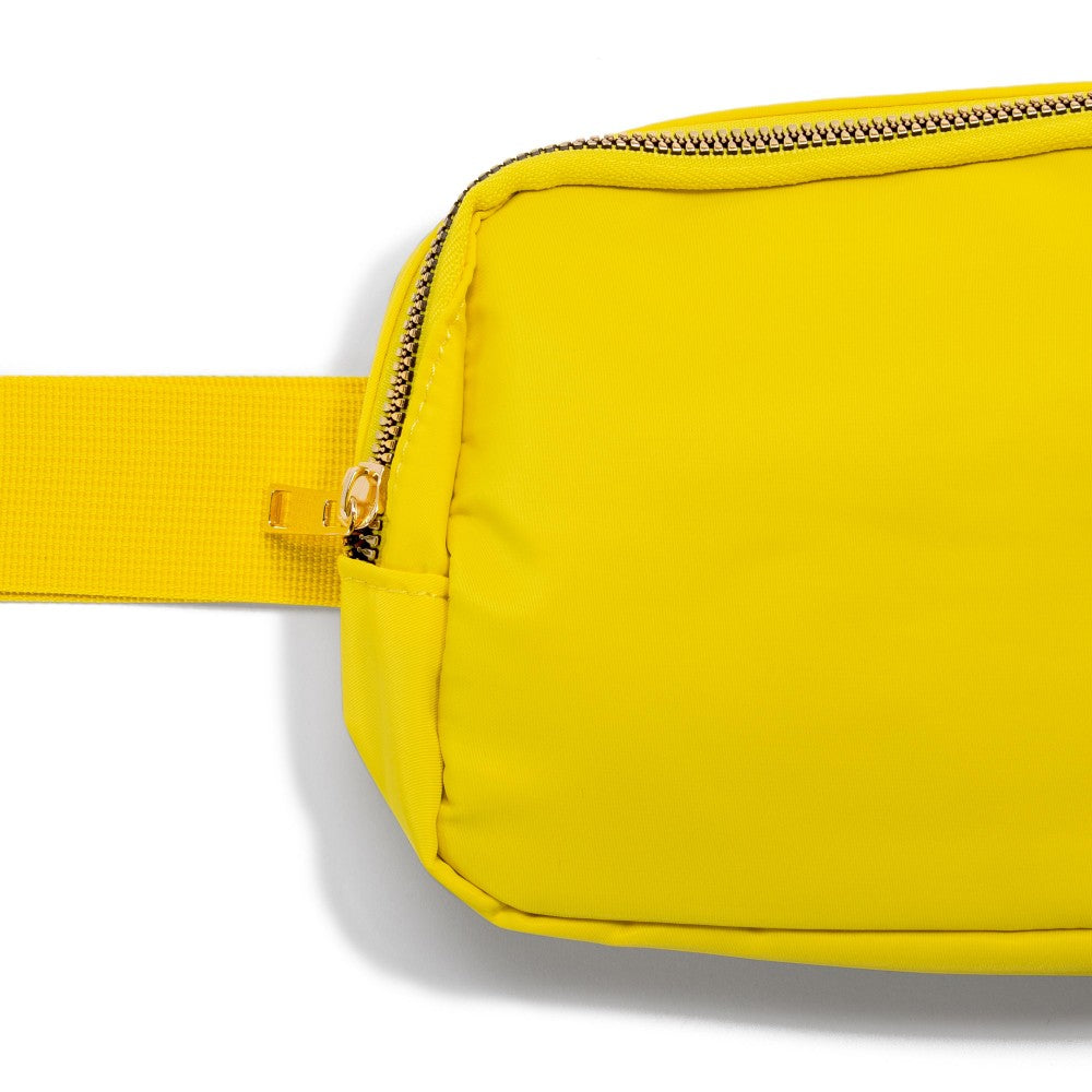 Bright Yellow Crazy Neon Cross Body Nylon Belt Bag