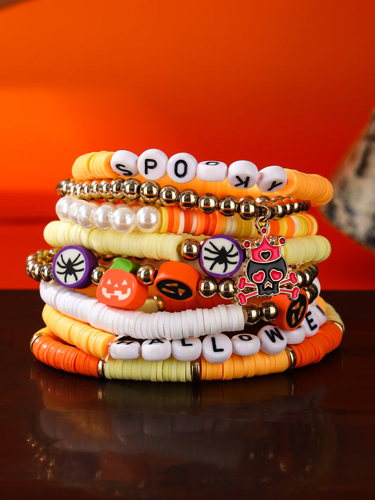 Spooky Halloween Stretchy Bracelet Set